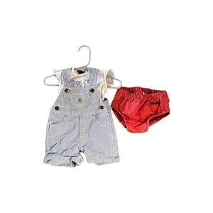Baby Carhartt Bundle Overalls Onesie Bloomers Size 3-6 months